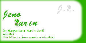 jeno murin business card